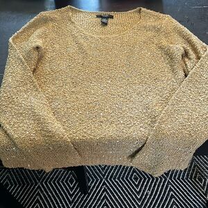 Alfani sweater in petite women’s with gold sequins  GUC. Bust 17” Length 21”